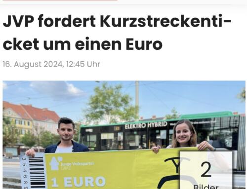 JVP fordert Kurzstreckenticket um einen Euro